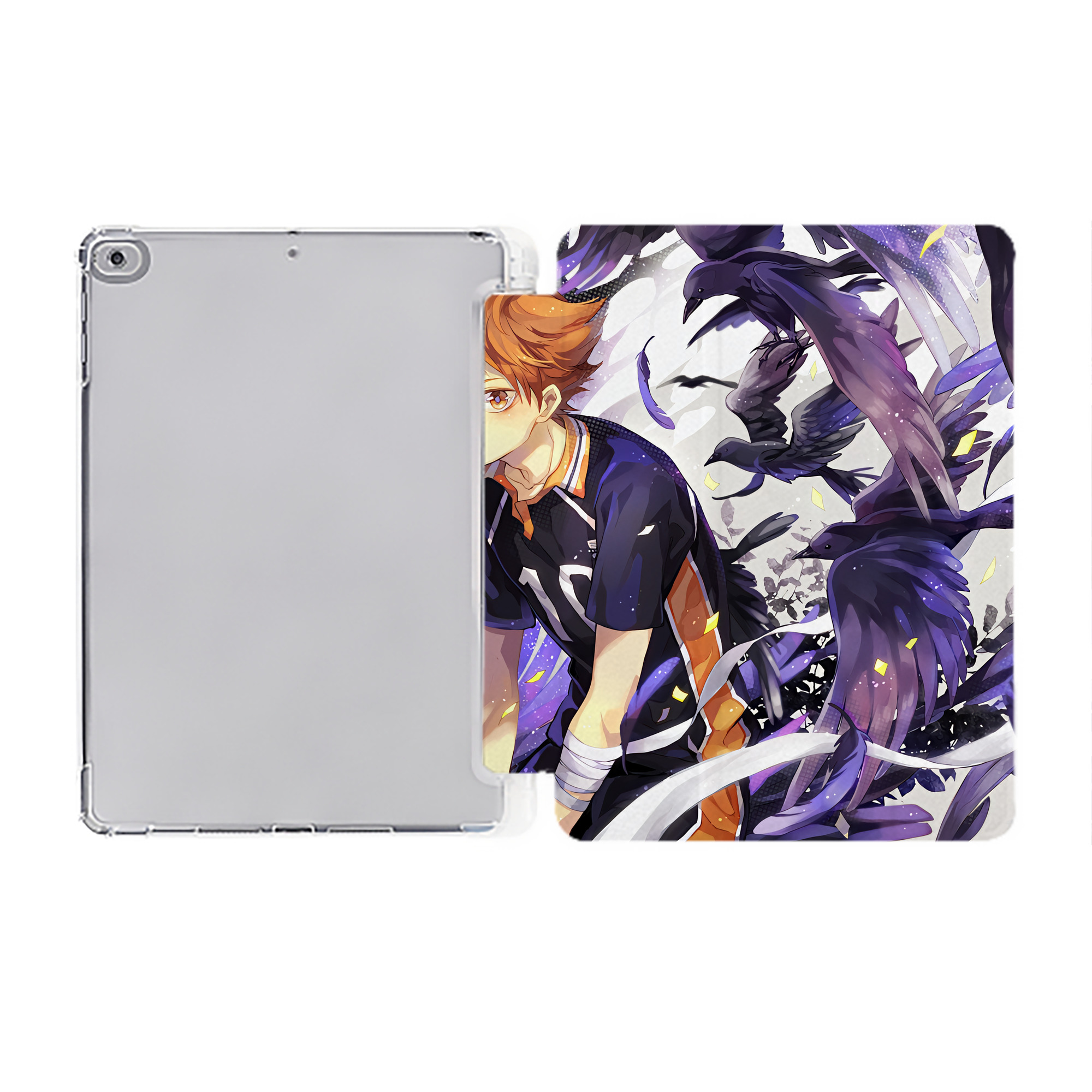 （画像用） ハイキュー!! Haikyu!! IPad ケース ペン収納付き 三つ折りスタンド PUレザー×シリコン 対応機種9.5/10.5/10.9インチ